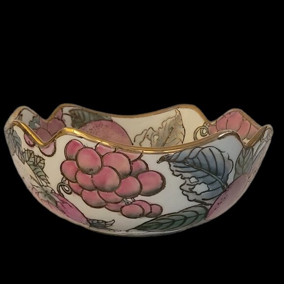 Toyo Porcelain Hand Painted Cloisonne Decorative Bowl Grandma Core - Picture 9 of 9